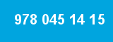978 045 14 15 978 045 14 15
